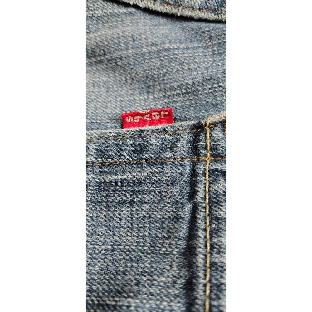 Levis 527‎ Jeans Mens 38x32 Bootcut Blue Denim Cowboy Western Cotton Red Tab